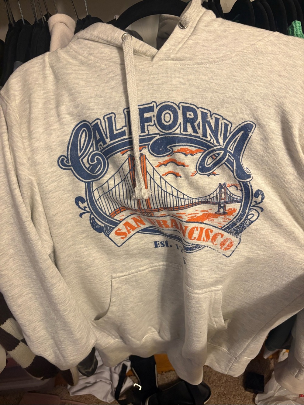 California San Francisco Graphic Hoodie - Light Gray